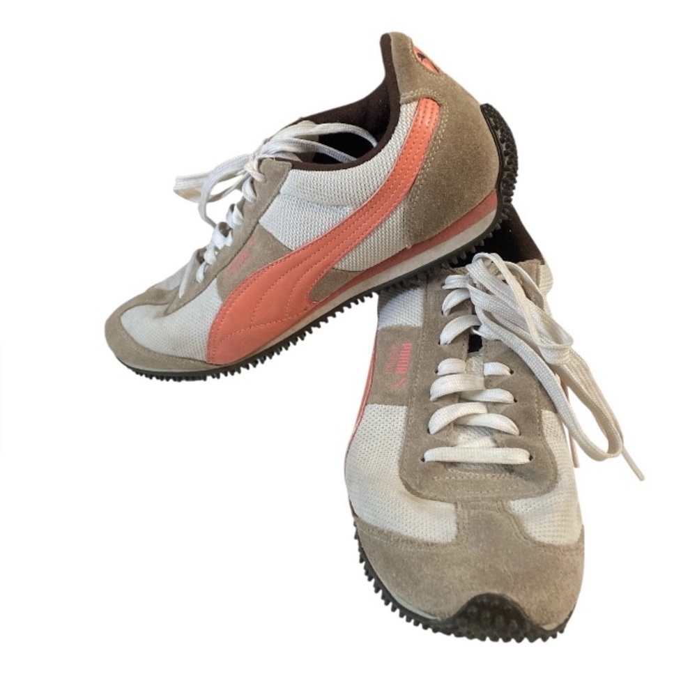 Puma Women's Running Shoes Speeders White/Pink/Tan US 10 EU 41